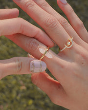 GEMY - Rose Quartz Gold Ring